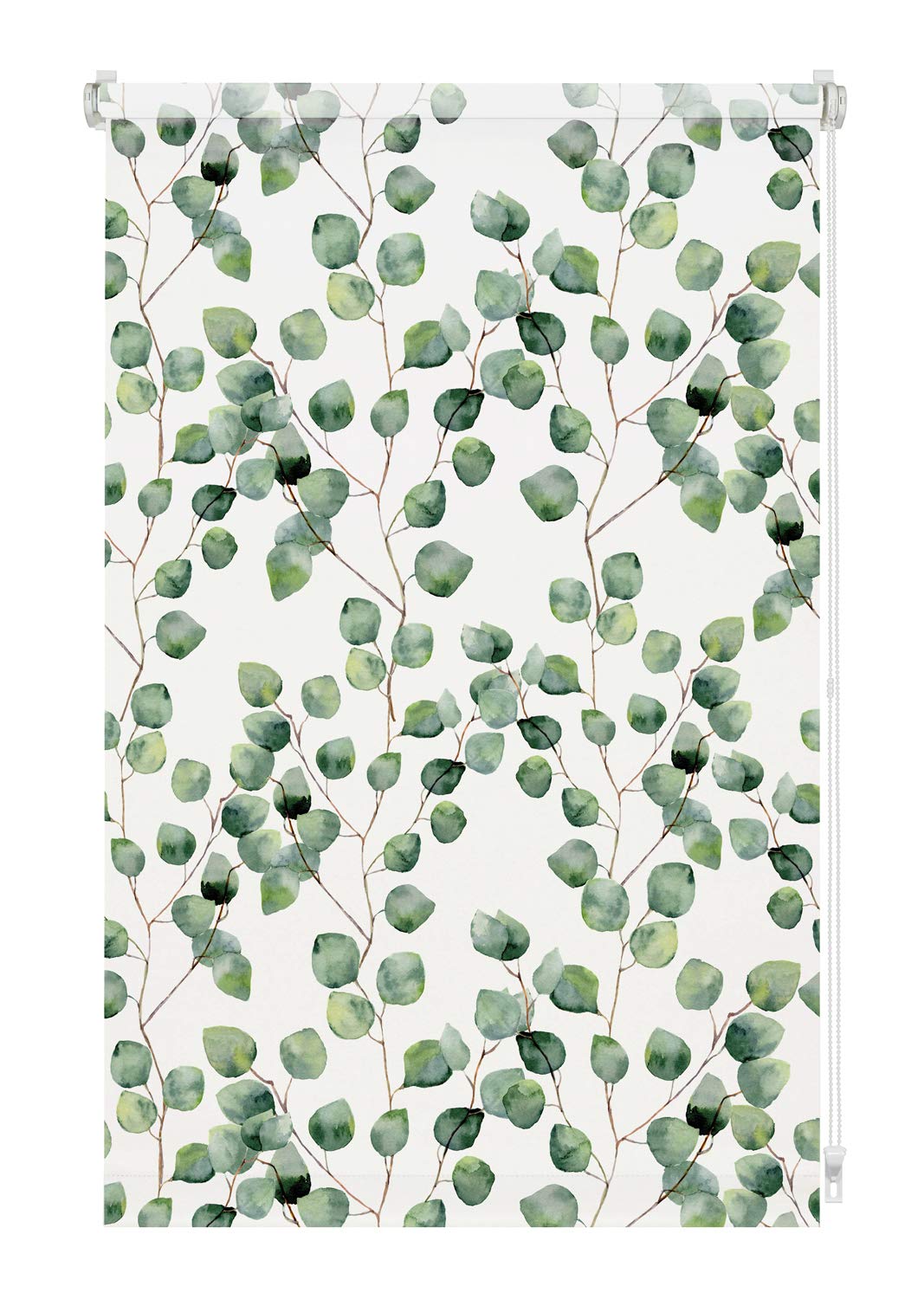 Gardinia Digiprint Roller Blind, Isabella, Interlocking Fastening, Digital Print, Matte, Incl. Mounting Material, White/Pattern, 60 x 150 cm (WxH)