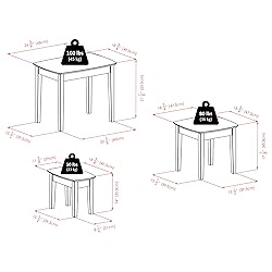 Winsome Bradley Nesting Tables, FURNITURE, Walnut