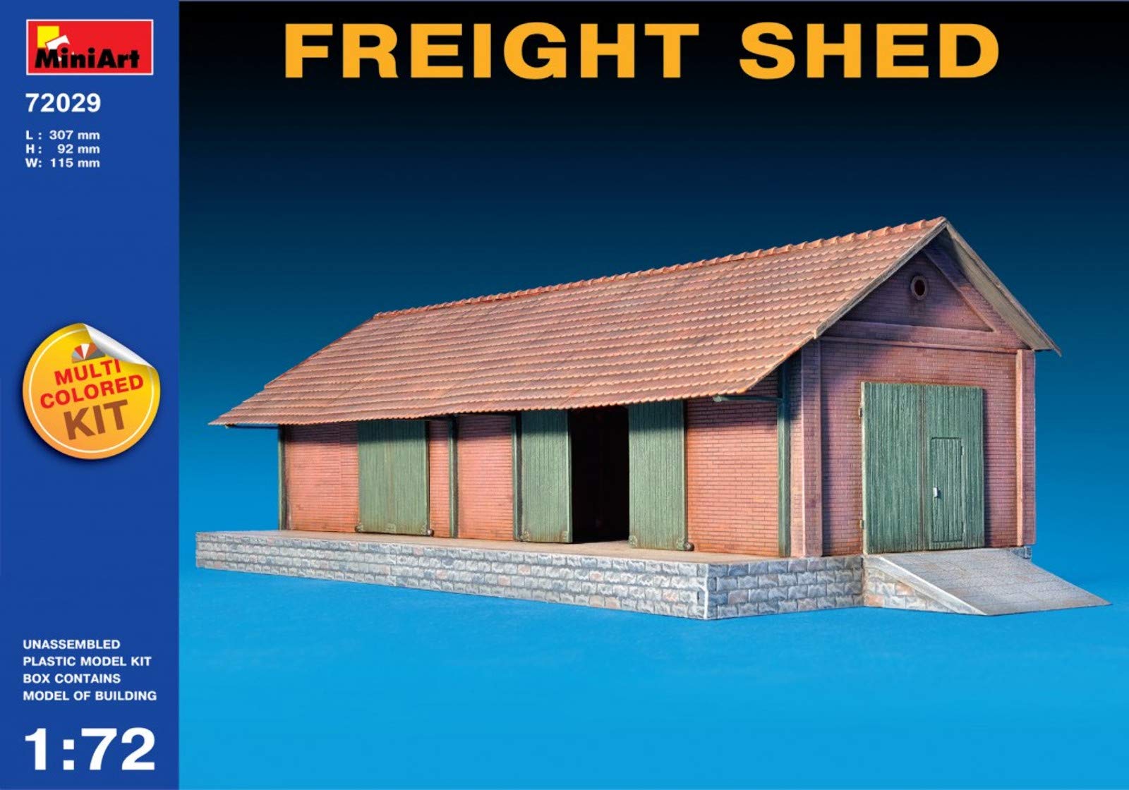 Miniart 1:72 Scale Freight Shed Plastic Model Kit