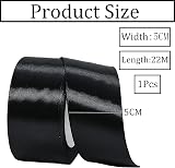 HONGCI 50mm Satin Ribbon 22m Black Gift Wrapping Ribbon view 2
