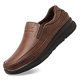 Men's Loafers Casual Slip Ons, Men Brown Dress