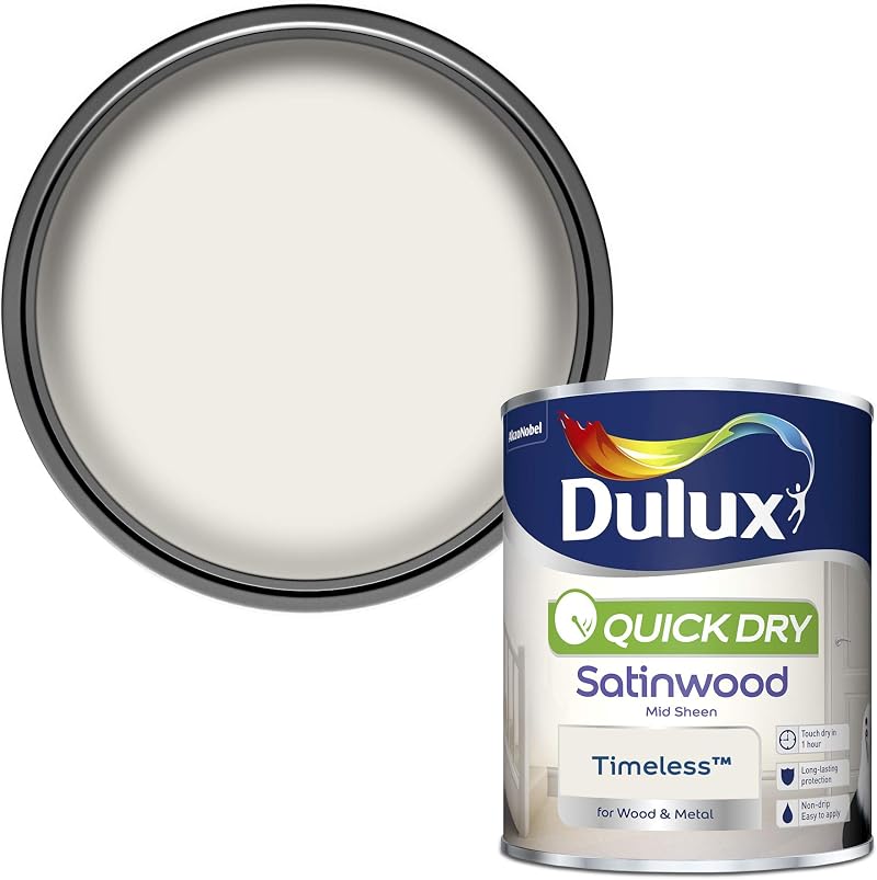 Dulux Quick Dry Satinwood Paint for Wood and Metal Timeless 750 ml