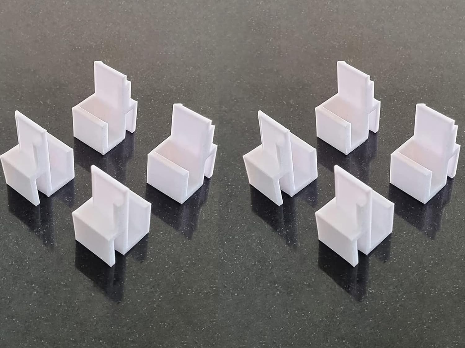 Set of 8 Sliding Door Guides for Cabinets or Runners