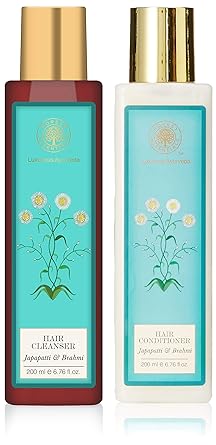 Forest Essentials Hair Cleanser, Japapatti and Brahmi, 200ml (Shampoo & Conditioner Combo)