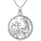 AOBOCO Ballet Gifts 925 Sterling Silver Ballerina Pendant Ballet Dancer Necklace Jewelry Gifts for Dance Recital Daughter Women