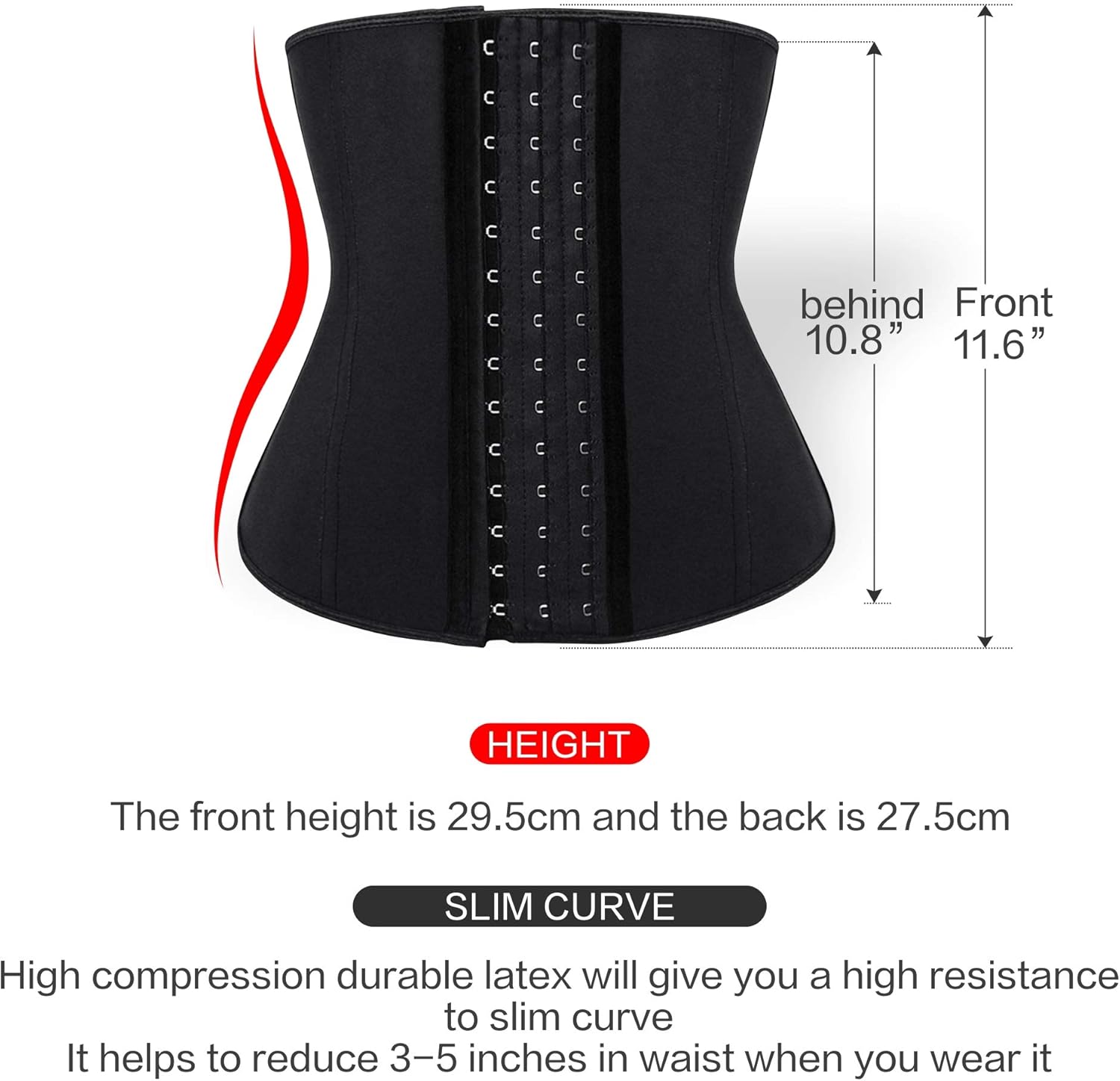 SHAPERX Women's Sports Latex Waist Trainer Corsets Cincher Weight Loss Hourglass Shaper Girdle at  Women’s Clothing store