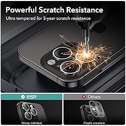 ESR 2 Pack Camera Lens Protector for iPhone 15 Pro