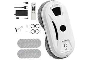 Window Cleaning Robot, 2800Pa Suction, Dual Spinning Pads, AI Smart Path, Edge Detection, Robot Window Cleaner Inside/Outside