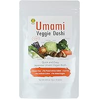 Japanese Umami Veggie Dashi Soup Stock - 2.47oz (7g×10pcs)/Vegan, Gluten Free, No MSG Added/Savory Umami Flavor…