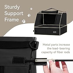 PETSFIT Portable Cat Litter Box - Removable 2-Layer