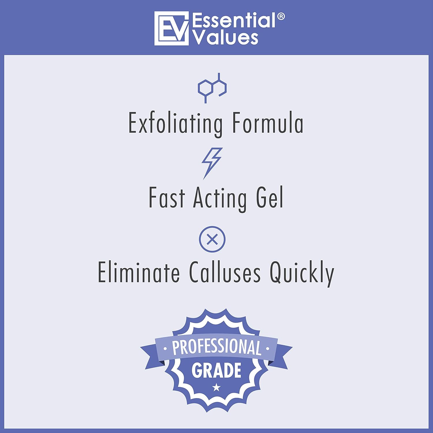 Essential Values Callus Gel Remover (8 OZ), Best For Use With Foot File, Pumice Stone, & Foot Scrubber– Fast Acting Formula with Eucamint Fragrance – Made in USA: Beauty