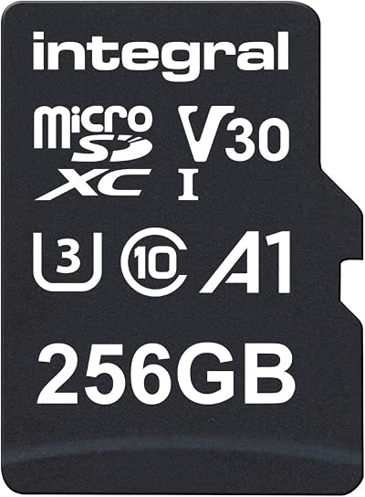 Integral 256B microSD Card Premium High Speed UHS-I U3 A1 4K 100MB/s