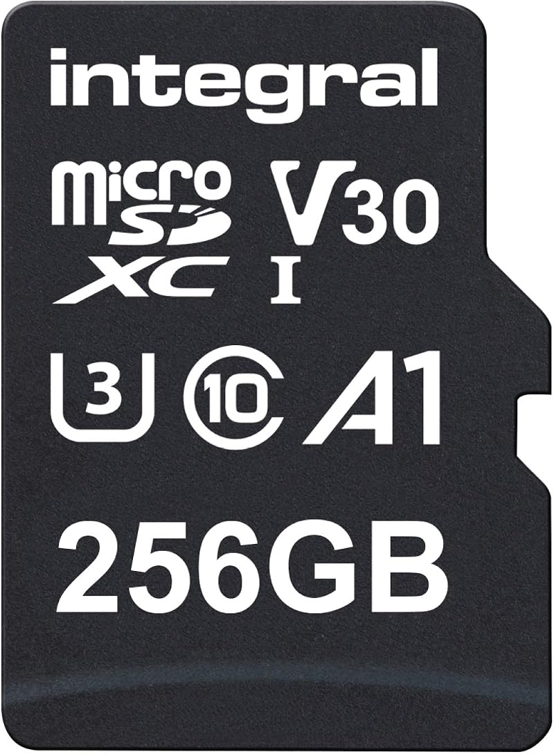 Integral 256B microSD Card Premium High Speed UHS-I U3 A1 4K 100MB/s