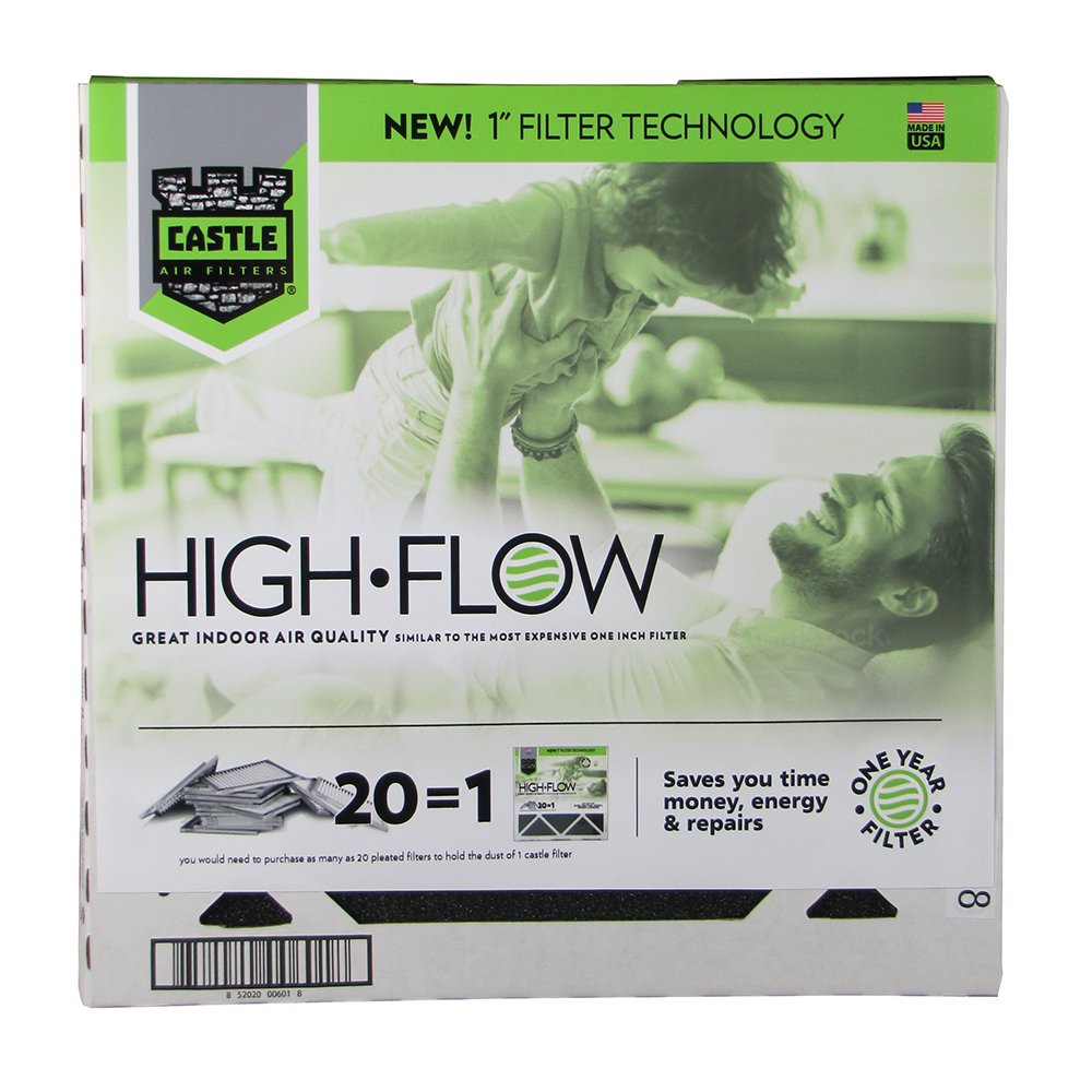 Castle Filters One-Year HVAC Furnace Filter, MERV 6, 14x14x1, 1 Count (Pack of 1)