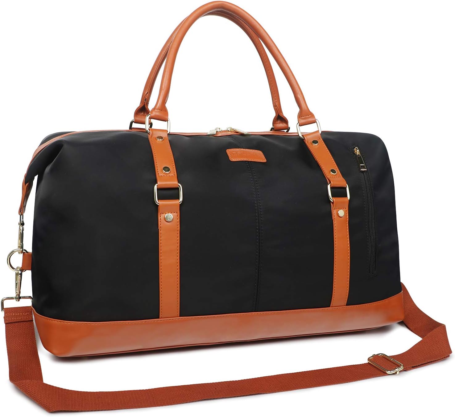 Travel Duffel Bag Large Overnight Holdall 26” XL Weekender Tote Bag for Women | Large Mummy Bag with PU Leather, Cotton Straps