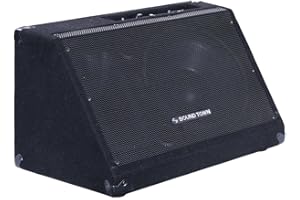 Sound Town Powered DJ PA Stage Monitor Speaker 12” 500W with Compression Driver for Live Sound, Bar, Church (METIS-12MPW)