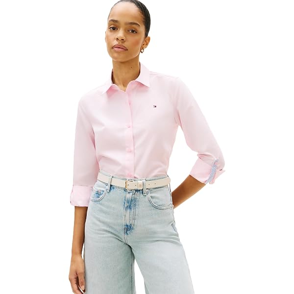 Amazon.com: Tommy Hilfiger Womens Classic Button-down-shirts, (2024  Collection) Cradle Pink., X-Small US : Clothing, Shoes & Jewelry