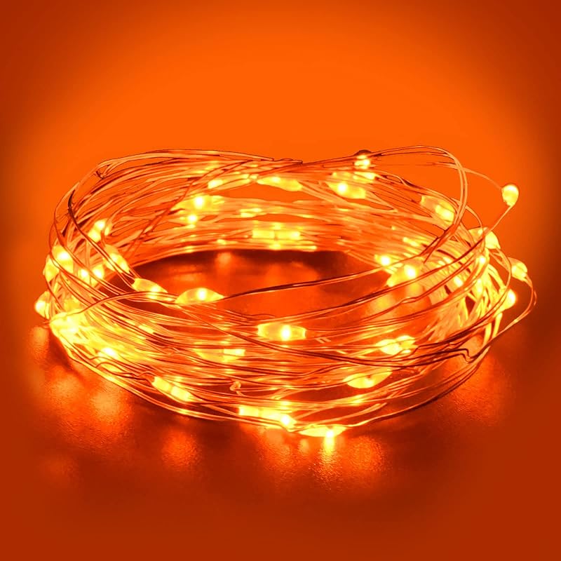 Dalugo Orange Fairy Lights 3M 30 LED Battery Operated Indoor Outdoor