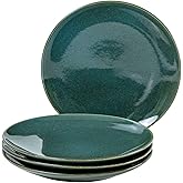 UNICASA Cremic Dessert Plates Set of 4-8 Inch Ceramic Dinner Plates Dinnerware Oven Microwave Safe for Salad, Scratch Resistant, Kitchen Serving Dish, Olive