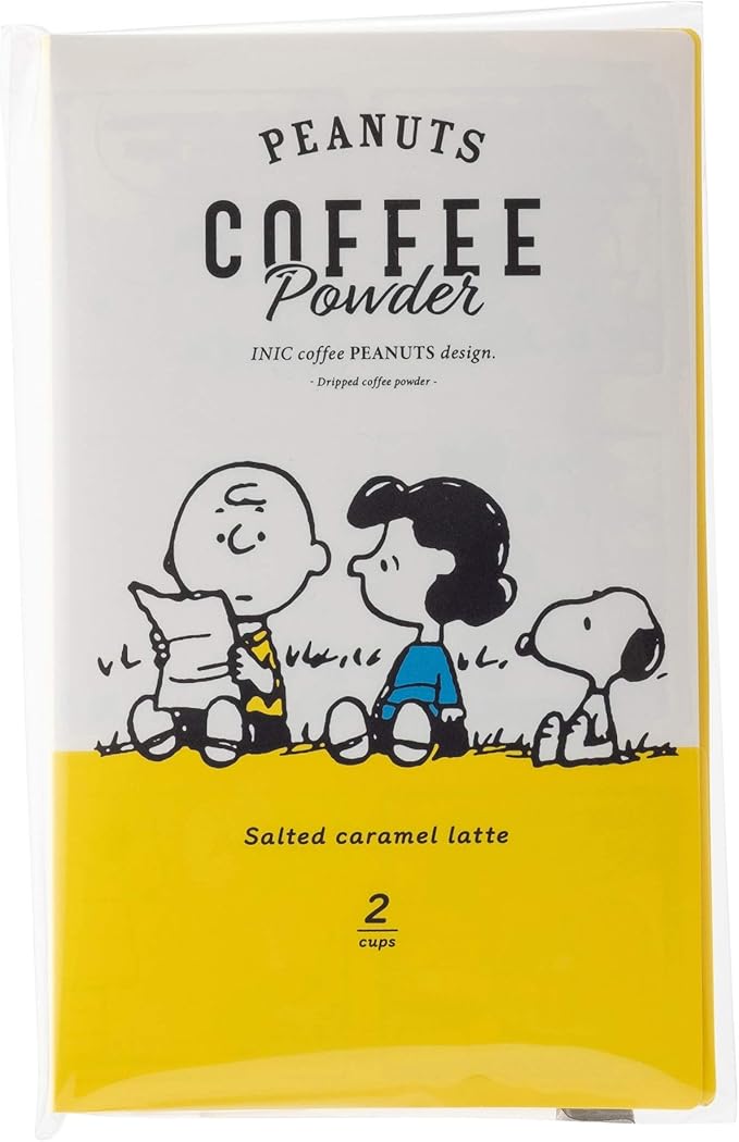 Amazon スヌーピー コーヒー スティック 2本 塩キャラメルラテ Peanutsのかわいい仲間たち 濃厚な塩キャラメルラテ パウダー コーヒーの最高峰 お菓子と相性ピッタリ Inic インスタント スティック 通販