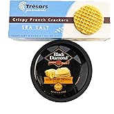 Crispy French Waffle Crackers With Sea Salt (3.3 oz) and Extra Sharp Cheddar Spread (8 oz)