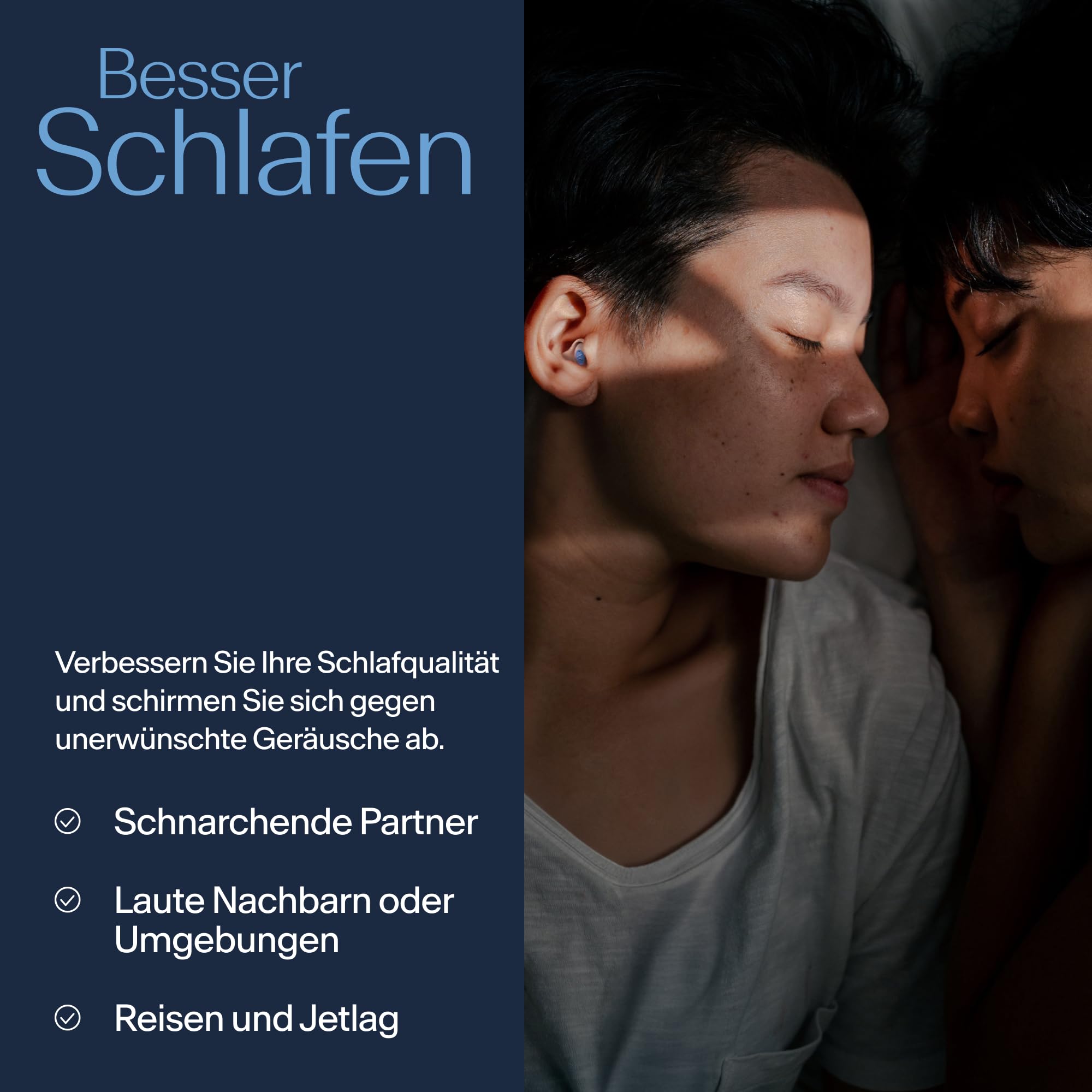 Alpine SleepDeep - Ohrstöpsel zum Schlafen und für Konzentration - 27dB - Neue 3D-Ovalform Ohrenstöpsel und weicher, geräuschdämpfender Kern für maximalen Komfort und Dämpfung - Größe S+M/L 5