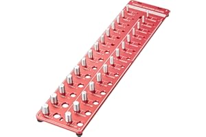 FLYXIREGG Rectangle 28 Specifications Thread Checker, Nut and Bolt Thread Checker, High Quality Bolt Size and Thread Gauge, Bolt and Nut Identifier Gauge for Nut and Bolt Specification Inspection-Red