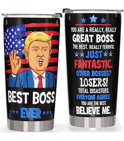 SoHo Boss Gift Beer Mug - 24oz Stainless Steel Insulated Tumbler With Handle, 'Coolest Boss Ever' Engraved (Gift Boxed) - View #4