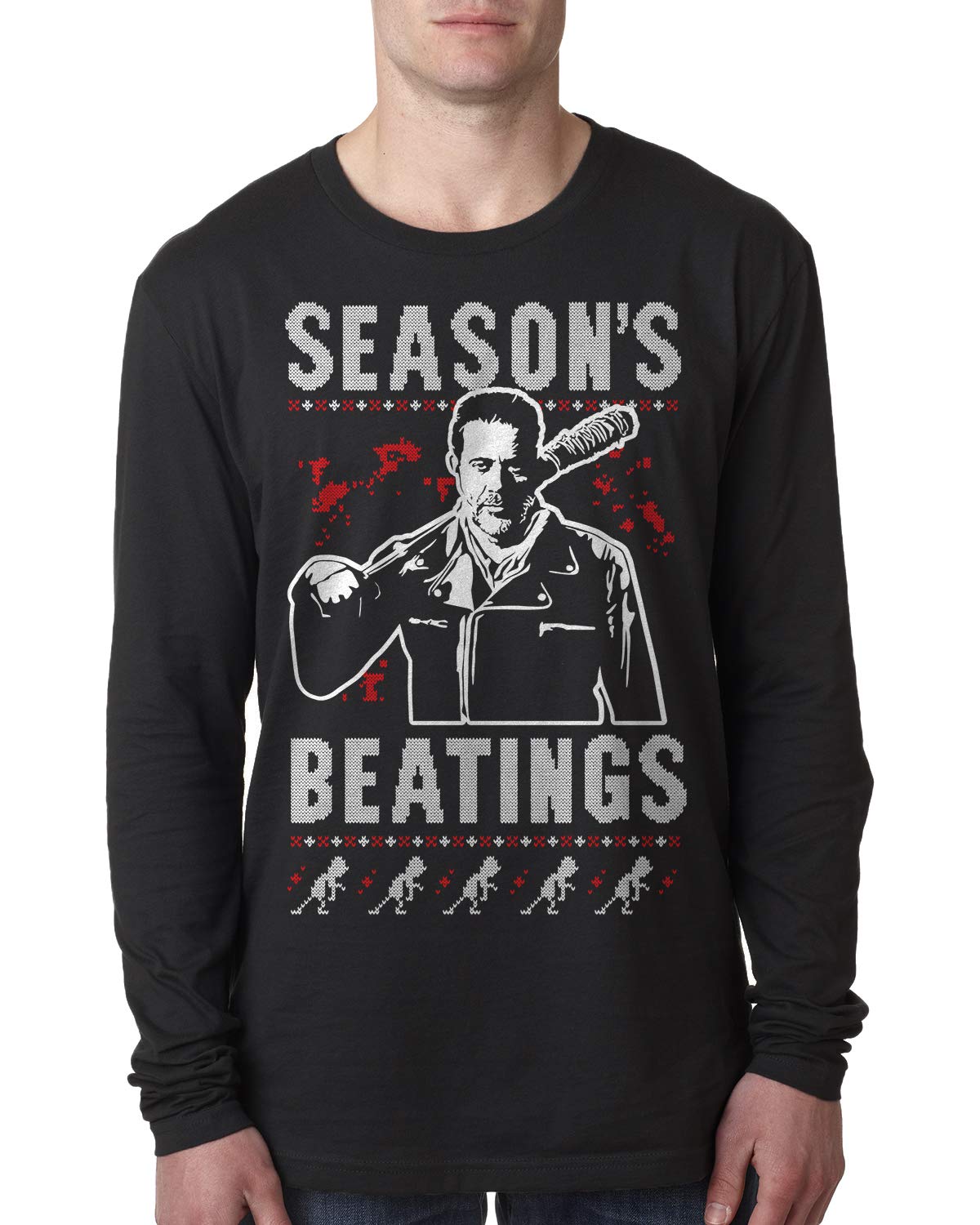 RettaSeason's Beatings Ugly Christmas Men's Long Sleeve T-Shirt
