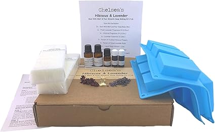 Amazon Com Hibiscus And Lavender Goat Milk Glycerin Soap Making Kit 2lb
