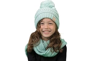 Funky Junque Kids Cozy Winter Bundle - Matching Infinity Scarf, Beanie Hat & Stylish Headwrap Set