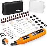 GINELSON Cordless Rotary Tool, 5 Variable Speed Mini Rotary Tool Kit with 70 Accessories, 3.7V Type-C Charging Power Rotary Tool for Engraving, Sanding, Polishing, Carving, Cutting, DIY Crafts