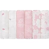 GLLQUEN BABY Receiving Blanket Boy Cotton Muslin Swaddle Blankets Girl Newborn Squares Breathable & Soft Thin Baby Blankets C