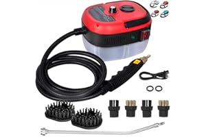 HCCTWOOW 2500W Handheld Steam Cleaner, Pressurized Steamer for Cleaning,1000ml Portable Steam Cleaning for Home Use,Steam Cleaning Machine Portable Car Steamer W/Brush Heads, (Steam-Rd3)