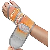 Cordless Wrist Heating Pad for Pain Relief, Heated Wrist Massager Wrap for Arthritis, Rechargeable Heated Wrist Brace Hand Heating Pad for Carpal Tunnel (Grey)