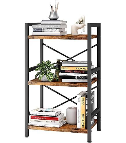 4NM No Assembly 4 Tiers Book Shelves, White Folding Bookshelf Bookcase - View #3