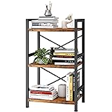 Homeiju Bookshelf, 3 Tier Industrial