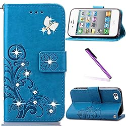 iPhone 5C Case,LEECOCO 3D Bling Crystal Diamonds