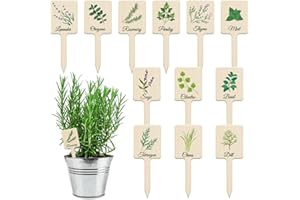 UPINS 24Pcs Acrylic Plant Labels Herb Plant Markers Plant Tags Signs with Printed Name for Indoor Outdoor Gardens Herbs Seedlings Plants