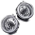 PIT66 Front Bumper Fog Lights Assembly Compatible with 2006-2009 Dodge Charger/Fit 2008-2010 Dodge Challenger with Bulbs Left/Right Bumper Driving Fog Lamps Clear Lens
