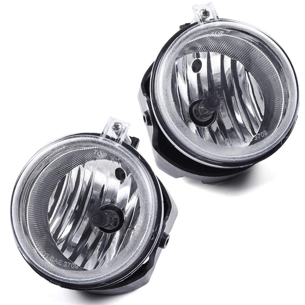PIT66 Front Bumper Fog Lights Assembly w/ Bulbs for 2006-09 Dodge Charger & 2008-10 Dodge Challenger - Clear Lens