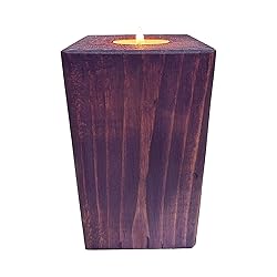 6" Farmhouse Candle Holder Black Pillar Candle