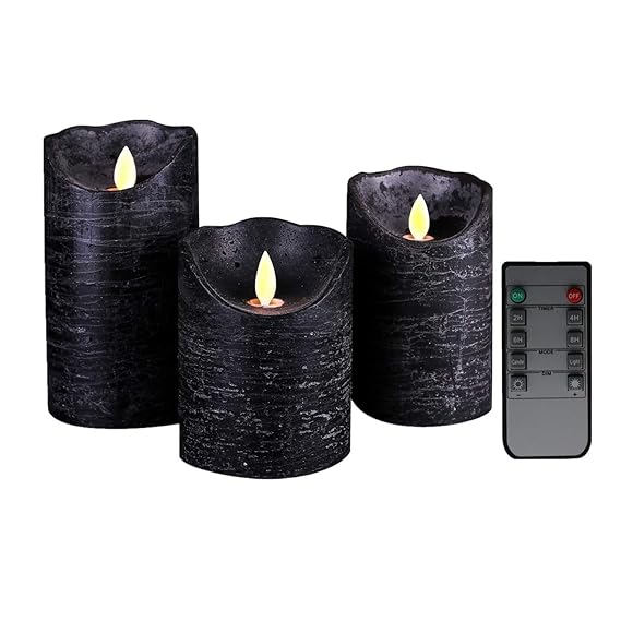 Kitch Aroma flameless candles 3 x 4/5/6inch Battery Operated LED Pillar