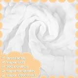 Lanjue 8 Pcs Muslin Cloths 12x12 Inch 6-Layer Baby Burp Cloths White view 5