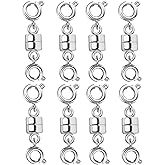 Dailyacc Magnetic Necklace Clasps and Closures, Double Open Bracelet Extender for Jewelry Converters Clasp (14k Gold, Silver)