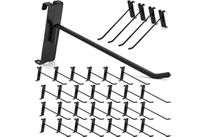 FROIDESENTE Gridwall Hooks 60 Pcs, Pack in 8 Inch Gridwall & Fixtures Hooks for Grid Wall Panels Accessory, Heavy Duty Display Hooks for Wire Grid Wall Accessories Display Rack Hanging Storage ( Black )