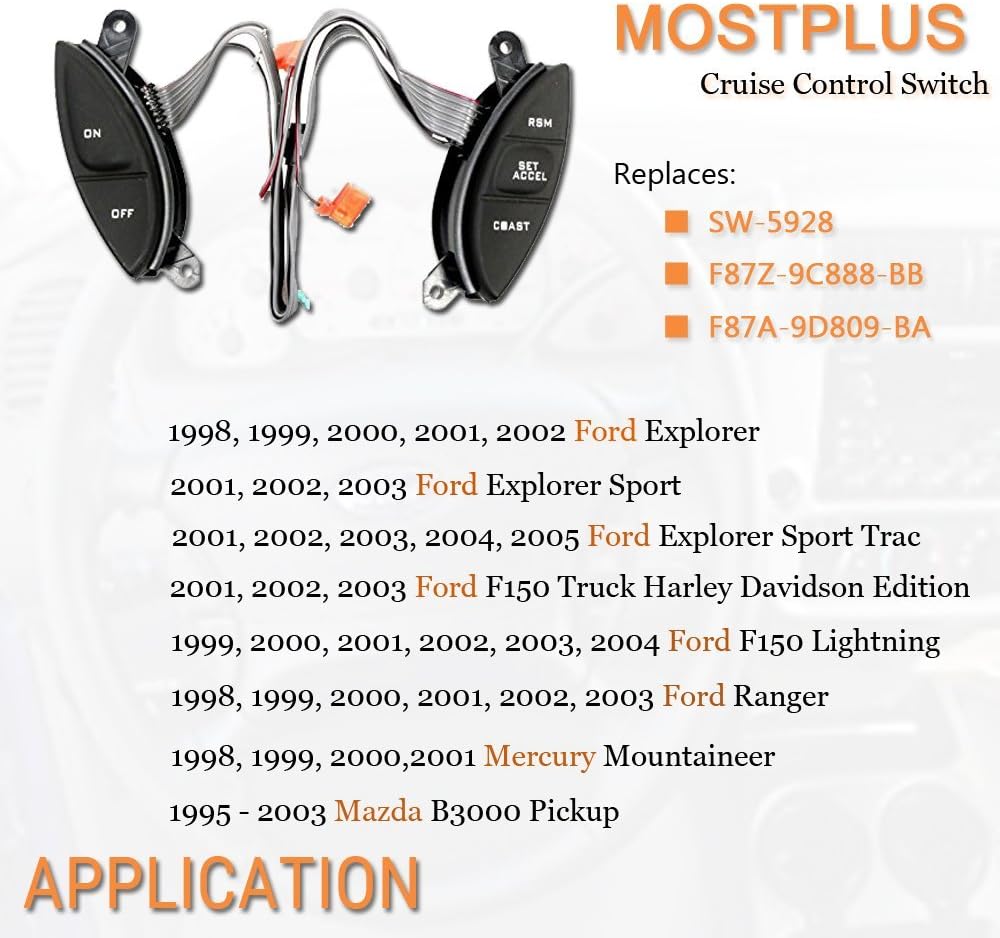 Explorer Sport Trac Steering Wheel Mounted Cruise Control Switch Ford Explorer