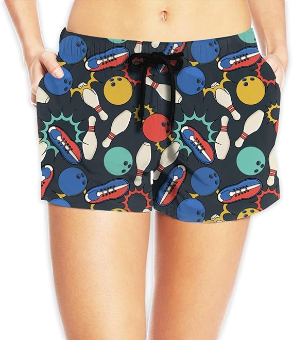 Amazon Co Jp ボウリング レギュラーショーツ レディース スポーツ ショートパンツ フィットネス パンツ おしゃれ ビーチ 余暇 パンツ 服 ファッション小物