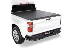 XTWEEX Soft Quad Fold Truck Bed Tonneau Cover Compatible with 6.5 FT (79") 2014-2018 Chevy Silverado/GMC Sierra 1500, 2015-2019 Silverado/Sierra 2500 3500 HD 6.5 FT (79") Bed