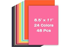 REASTAR Colored Cardstock 48 Sheets, Assorted Colors A4 Size Cardstock Paper 8.5" x 11, 200GSM 75 lb Colored Card Stock for Card Making, Craft, Scrapbooking, Party Decors, Kids School Supplies